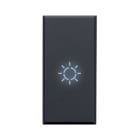 AVE - TASTO CON SIMBOLO LAMPADA PER COMANDI ASSIALI. TEKLA S44. COLORE RAL 7016 FINITURA OPACA 1 MOD 445TLPAS