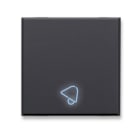 AVE - Tasto simbolo Suoneria Tekla S44. colore grigio Tekla finitura opaca 2 Mod. 445TSP/2