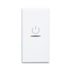 AVE - INTERRUTTORE BIPOLARE ASSIALE CON GEMMA. WHITEK S44. COLORE RAL 9010. 2P 10AX ILLUMINABILE FINITURA OPACA 1 MOD. 446010AS