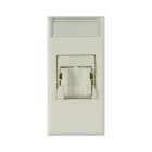 AVE - Presa RJ45 CAT5E UTP  non schermata  WHITEK S44 colore bianco  finitura opaca  1 Mod. 446029C5E