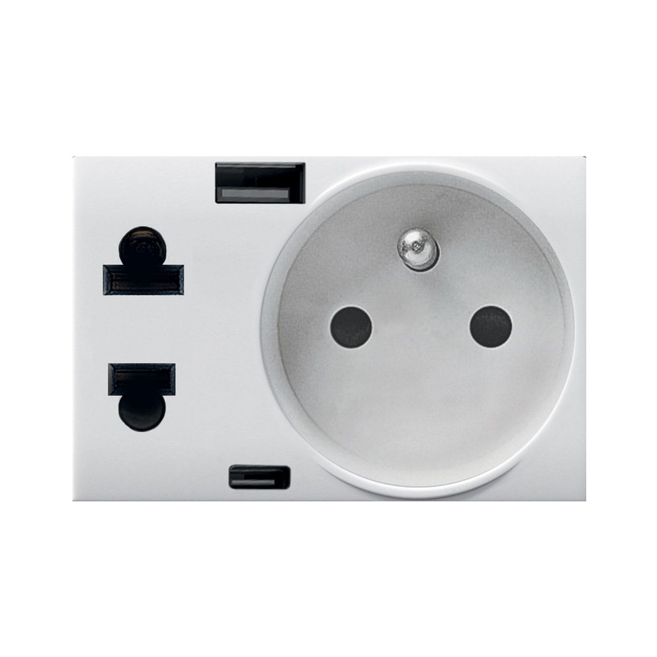 AVE - presa eurousa fr usb ac whitek 3m bianca compatibile con dispositivi usb e standard europei e americani ideale per casa e ufficio con cavo lungo tre metri 44603392USB