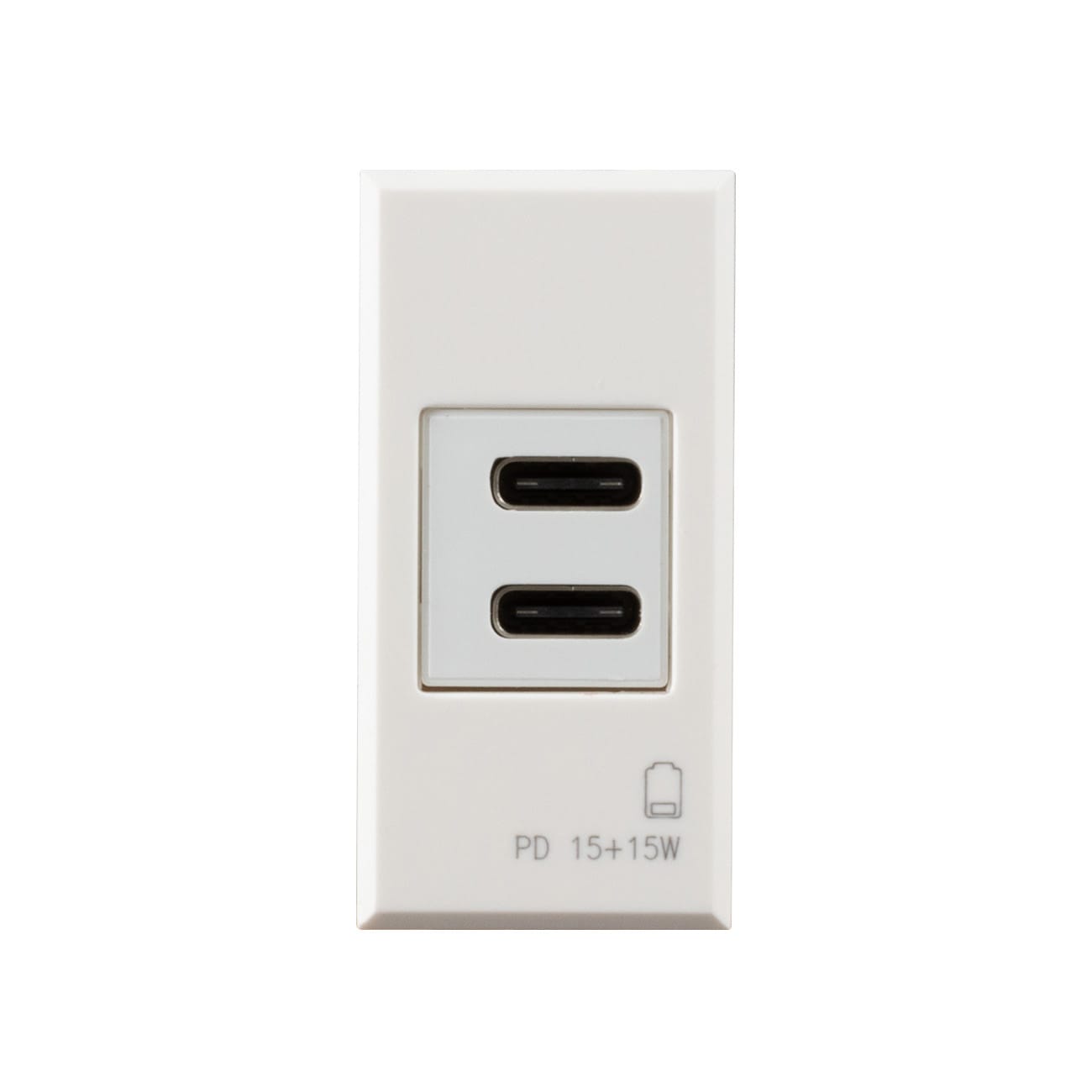 AVE - ALIMENTATORE DOPPIO USB C WHITEK 1M