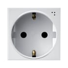 AVE - Presa schuko. WHITEK S44. colore bianco.  2P+T 16A 250V  finitura opaca  2 Mod. 446090S