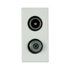 AVE - PRESA TV SAT DEMISCELATA MORSETTO A VITE. WHITEK S44. COLORE bianco FINITURA OPACA 1 MOD. 446096DM