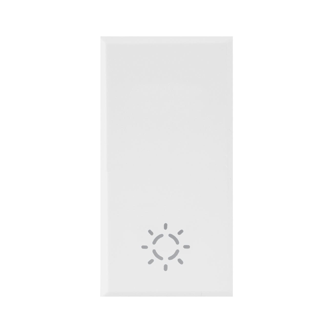 AVE - Tasto simbolo Lampada WHITEK S44. colore bianco  finitura opaca  1 Mod. 446TLP