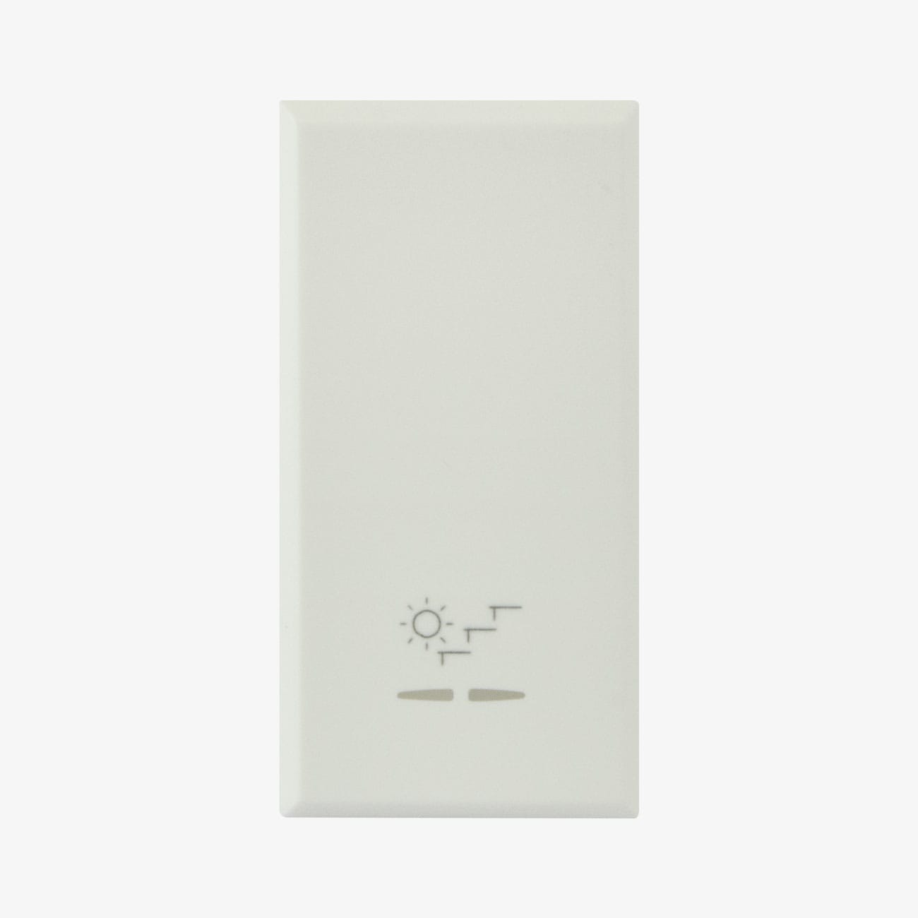 AVE - TASTO SIMBOLO LUCE SCALE WHITEK S44. COLORE BIANCO  FINITURA OPACA  1 MOD. 446TLSP