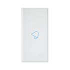 AVE - TASTO CON SIMBOLO SUONERIA PER COMANDI ASSIALI. WHITEK S44. COLORE RAL 9010  FINITURA OPACA  1 MOD 446TSPAS