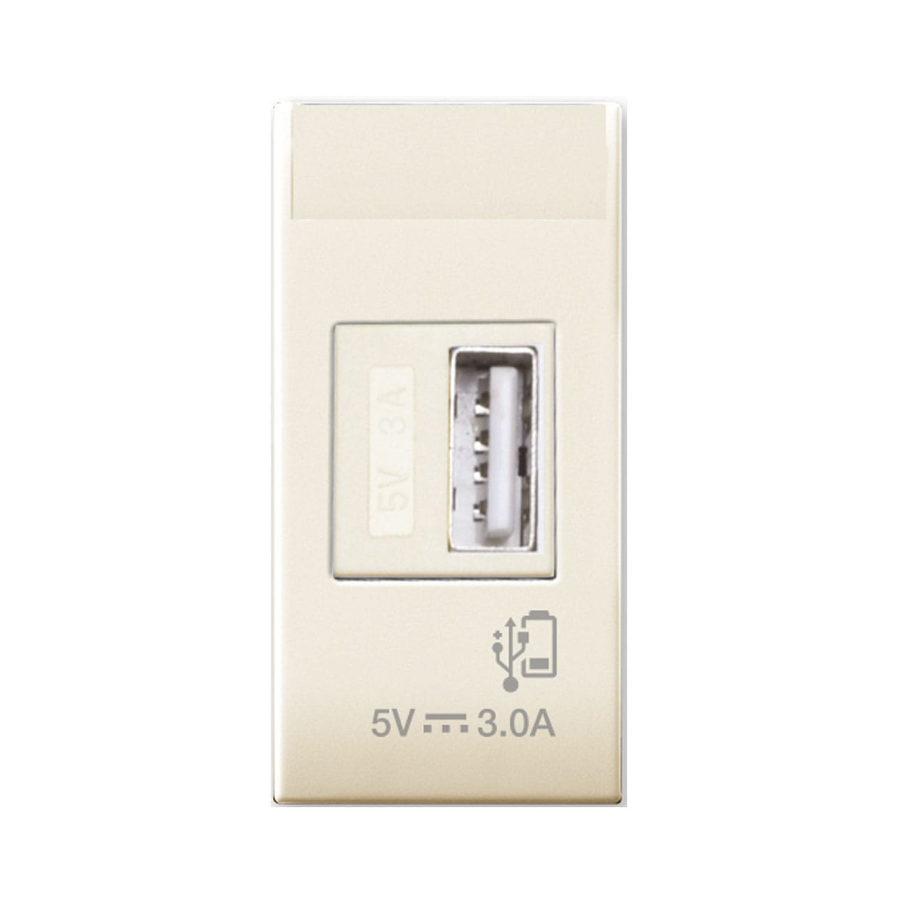 AVE - Caricatore USB tipo A. Domus S44. colore RAL 1013. 3A alimentazione 240V finitura lucida 1 Mod.