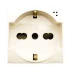 AVE - Presa schuko bipasso. Class S44. colore RAL 1013.  2P+T 10/16A 250V  finitura lucida  2 Mod. 449090/15TS