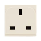 AVE - Presa std inglese. Class S44. colore RAL 1013. 13A 250V 2P+T  finitura lucida  2 Mod. 449097TS