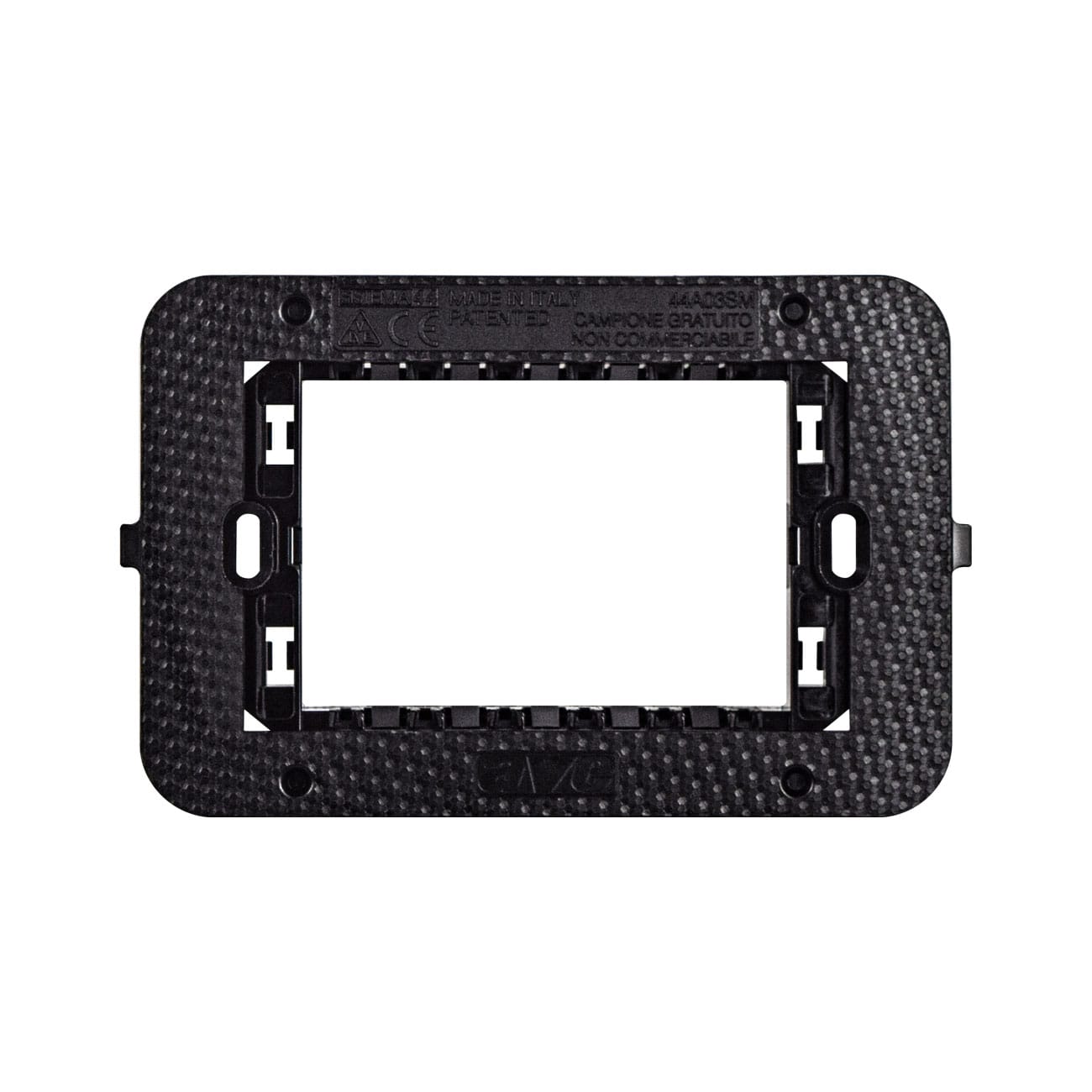 AVE - Supporto Smart44 con viti. per scatole rettangolari. 3 Mod. 44A03SM