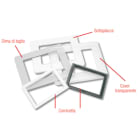 AVE - Placca Personal S44. personalizzabile colore trasparente  con cornicetta  3 Mod. 44P03TR