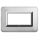 AVE - Placca Personal S44. colore alluminio naturale con cornicetta 4 Mod. 44P04ALS