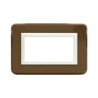 AVE - Placca Personal S44. colore beige lucido con cornicetta 4 Mod. 44P04BEL