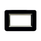AVE - Placca Personal S44. colore nero assoluto con cornicetta 4 Mod. 44P04NAL
