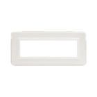 AVE - Placca Personal S44. colore bianco lucido  con cornicetta  7 Mod. 44P07B