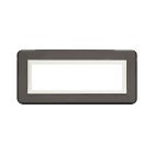 AVE - Placca Personal S44. colore grigio lucido  con cornicetta  7 Mod. 44P07GRL