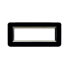 AVE - Placca Personal S44. colore nero assoluto  con cornicetta  7 Mod. 44P07NAL