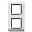 AVE - Placca tecnopolimero S44. in plastica colore bianco  RAL9010  4(2+2) Mod. 44P34BLC