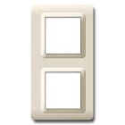 AVE - Placca tecnopolimero S44. in plastica colore sabbia  4(2+2) Mod. 44P34SA