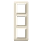 AVE - Placca tecnopolimero S44. in plastica colore sabbia 6(2+2+2) Mod. 44P36SA