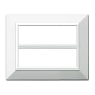 AVE - Placca Zama. S44 colore bianco. con cornicetta  6+6 Mod. 44P912B