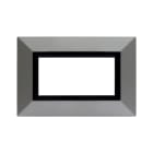 AVE - Placca Zama. S44 colore argento opaco. con cornicetta  4 Mod. 44P94AO