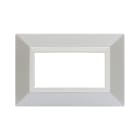 AVE - Placca Zama. S44 colore bianco micalizzato. con cornicetta  4 Mod. 44P94BMC