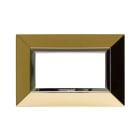 AVE - Placca Zama. S44 colore ottone lucido. con cornicetta  4 Mod. 44P94OT
