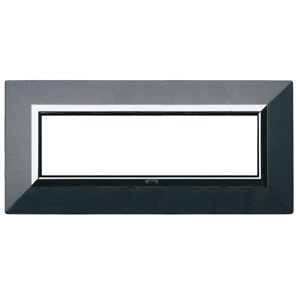 AVE - Placca Zama. S44 colore grigio scuro. con cornicetta 7 Mod. 44P97GSM