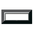 AVE - Placca Zama. S44 colore nero assoluto. con cornicetta  7 Mod. 44P97NAL