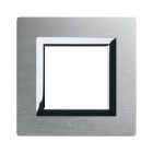 AVE - Placca Vera44 Alluminio. S44 colore alluminio naturale. con cornicetta 2 Mod. 44PA22ALS