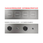 AVE - Placca Vera44 Alluminio. S44 personalizzabile colore alluminio naturale  2+2+2+2 Mod. 44PA28ALS-XX