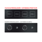 AVE - Placca Vera44 Alluminio. S44 personalizzabile colore antracite 2+2+2+2 Mod. 44PA28ANS-XX