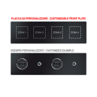 AVE - Placca Vera44 Alluminio. S44 personalizzabile colore antracite  2+2+2+2 Mod. 44PA28ANS-XX