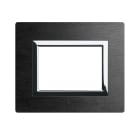 AVE - Placca Vera44 Alluminio. S44 colore antracite. con cornicetta    3 Mod. 44PA3ANS