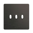 AVE - placca 98x98 alluminio antracite 3 comandi leva placca 98x98 alluminio antracite 3 comandi leva 44PANK3ANS