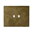 AVE - PLACCA ALLUMINIO NEW STYLE S44. COLORE BRONZO ANTICATO 2 COMANDI 3 MOD. 44PANQ02BAN