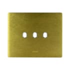 AVE - PLACCA ALLUMINIO NEW STYLE S44. COLORE ORO 3 COMANDI 3 MOD. 44PANQ03ORO