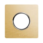 AVE - PLACCA ALLUMINIO NEW STYLE S44. COLORE ORO  1 PRESA SCHUKO/SHUKO BIPASSO   2 MOD. 44PANQ90ORO