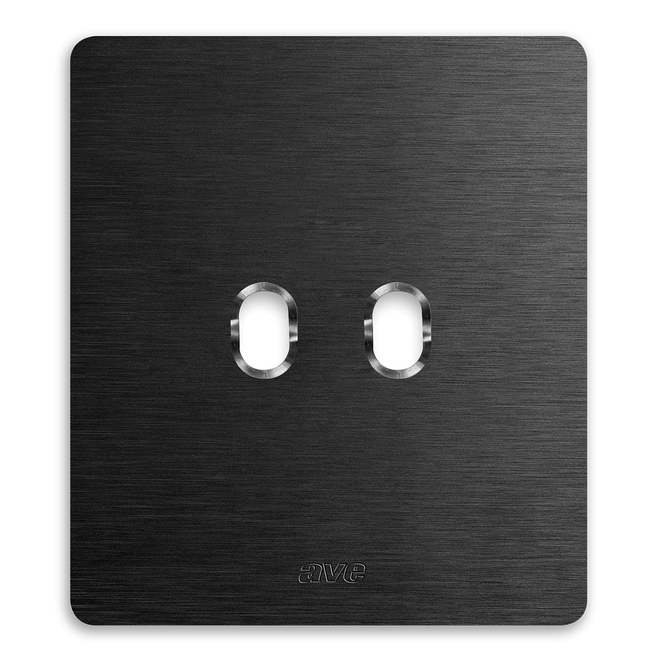 AVE - Placca Alluminio New Style S44. colore alluminio antracite 2 comandi 44PANT22ANS
