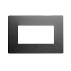AVE - placca in alluminio antracite 4 moduli dimensioni 96x141 e 143x98 design elegante e funzionale 44PAQ4ANS