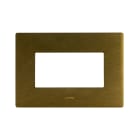 AVE - PLACCA ALLUMINIO NEW STYLE S44. COLORE BRONZO  SENZA CORNICETTA DI FINITURA  4 MOD. 44PAQ4BRZ