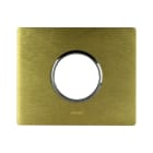 AVE - PLACCA ALLUMINIO NEW STYLE S44. COLORE ORO 1 PRESA SCHUKO/SHUKO BIPASSO 3 MOD. 44PAQ90ORO