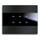 AVE - Placca Touch Alluminio S44. 6 comandi. colore antracite. 3 Mod. 44PATC16ANS