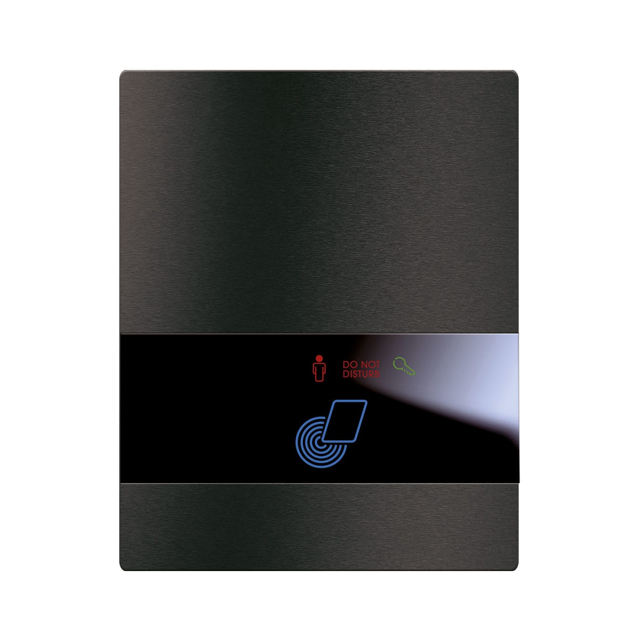 AVE - Placca touch gestione alberghiera Alluminio antracite spazzolato 3+3 moduli Personalizzabile 44PATC76GA-ANS