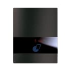 AVE - Placca touch gestione alberghiera Alluminio antracite spazzolato 3+3 moduli Personalizzabile 44PATC76GA-ANS