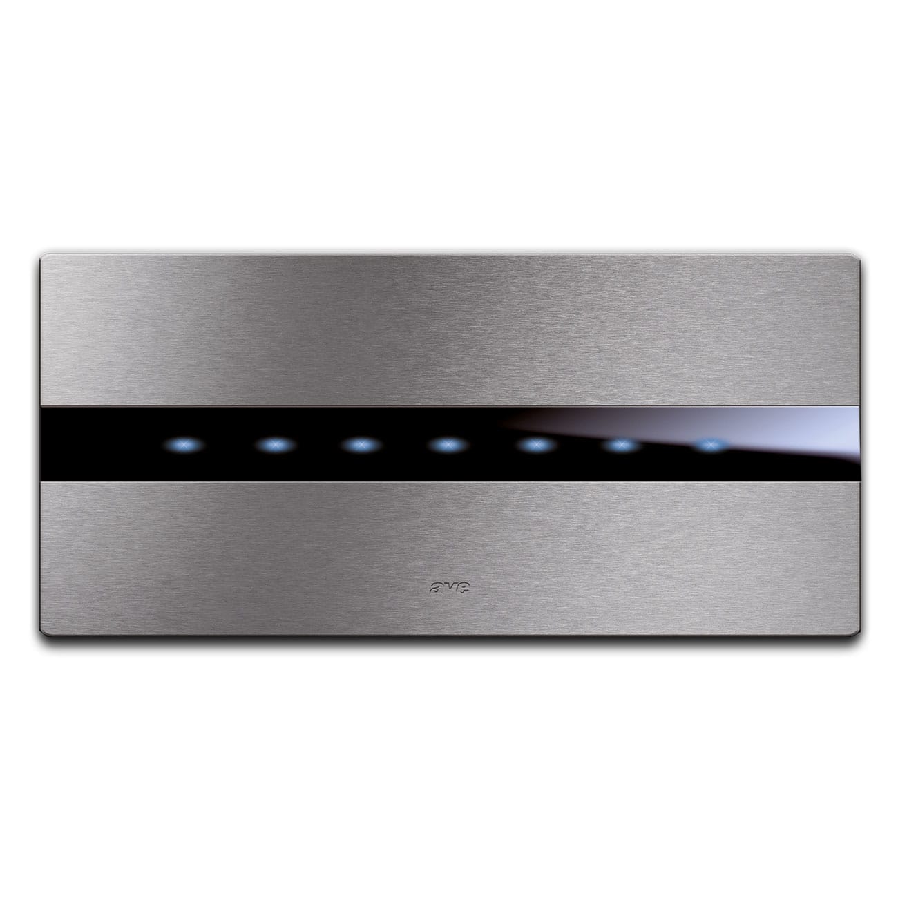 AVE - Placca Touch Alluminio S44. 7 comandi colore alluminio naturale. 7 Mod. 44PATC7ALS