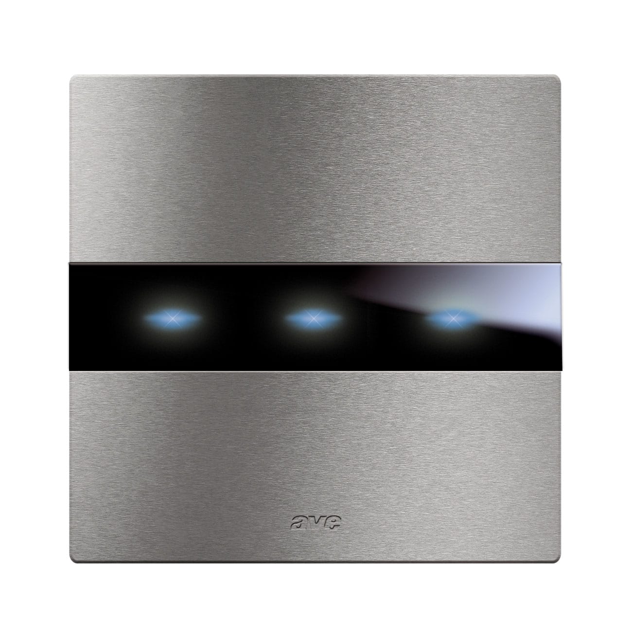 AVE - placca avetouch 98x98 alluminio naturale 3com 44PATCK3ALS