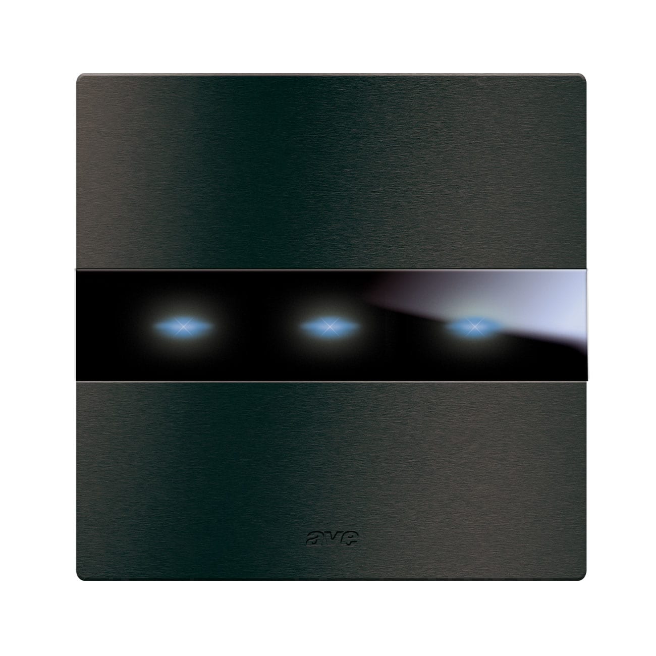 AVE - placca avetouch 98x98 alluminio antracite 3 comandi design elegante e funzionalità avanzata 44PATCK3ANS